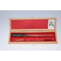 Rifle cleaning kit with three-piece brass cleaning rod. Available in all rifle calibres.