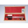 Completo pulizia per fucile con bacchettone in alluminio 3 pezzi.