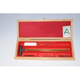   Rifle cleaning kit with three-piece brass cleaning rod