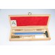    Rifle cleaning kit with three-piece plastic coated steel cleaning rod.  