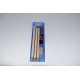 Shotgun cleaning kit with three-piece wooden cleaning rod, anatomical handle.