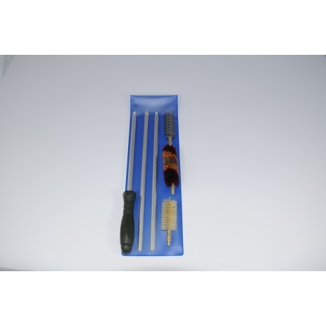 Nécessaire de nettoyage pour fusil avec baguette aluminium 3 pièces.