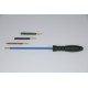 Cleaning kit for pistol or revolver with one-piece platic coated steel cleaning rod