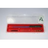 Rifle cleaning kit with three-piece plastic coated steel cleaning rod